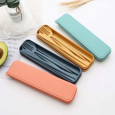 4 Teile/satz Besteck Sets Kreative mit Fall Kunststoff Tragbare Löffel Gabel Sets