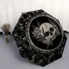 Day of the Dead Skull & Floral Patterned Round RugUmbrella, Portable 3-Fold Umbrella for Men & Women,Christmas Gift ES240