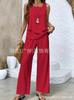 New European and American women's clothing spot explosion sleeveless casual double-layer vest plus pants set two-piece set