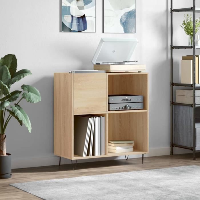 VidaXL Armoire à disques chêne sonoma 84,5x38x89 cm bois d'ingénierie 831775