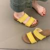 Retro Vacation Style, Soft-soled Beach Shoes for Women's Thick-soled Round-headed Open-toed Cool Slippers