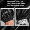 Tuta da Sauna in PVC Polsini Elastici Abbigliamento da Allenamento Set Fitness Leggero Ciclismo
