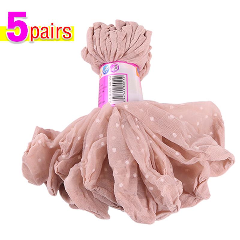 Women Breathable Socks Sexy Black Skin Dot Pattern Socks for Girls Fashion Summer Cool High Stretch Lace Short Sock