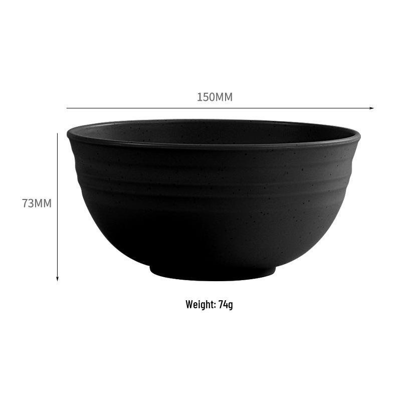 TK Exclusive Wheat Straw Bowl: 15cm Macaron Color, Vertical Stripe Design, Customizable with Logo