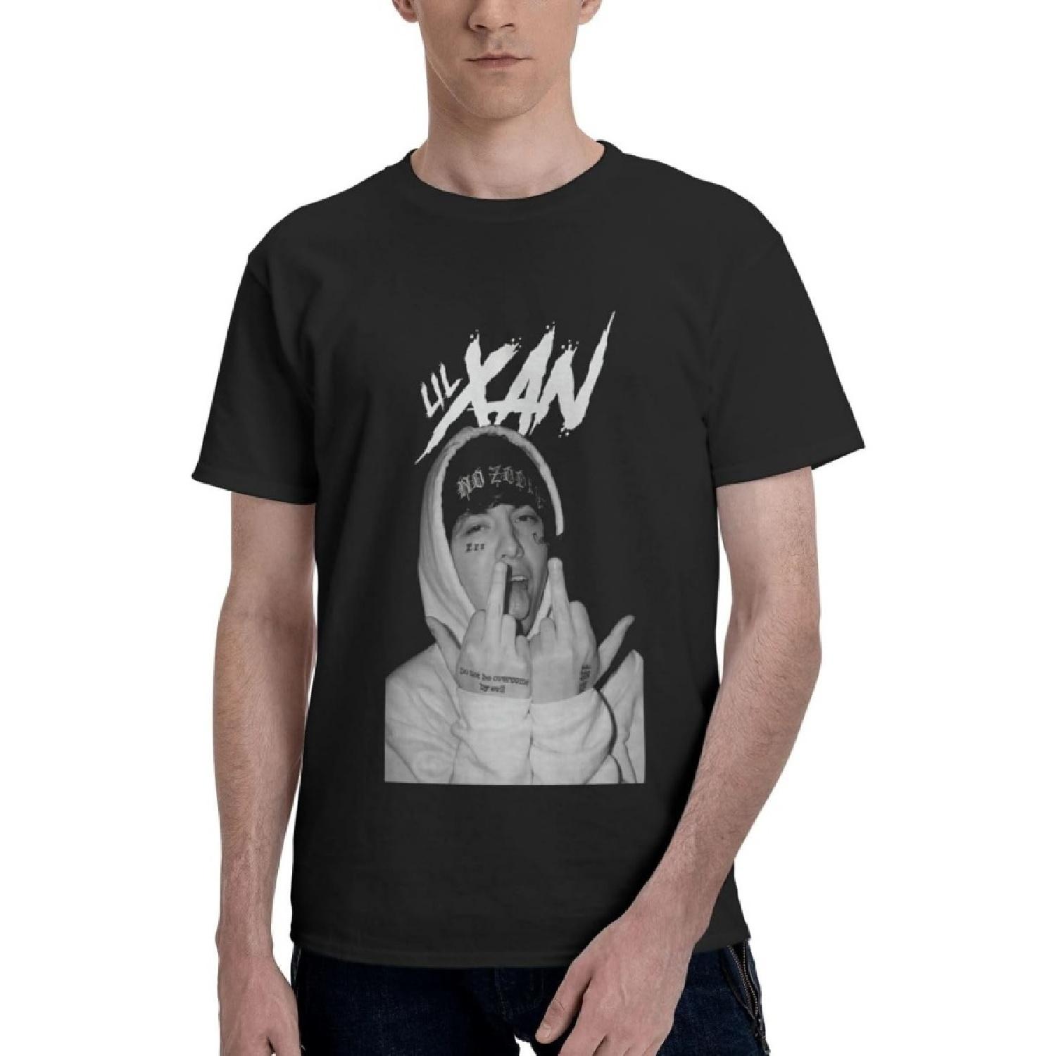 Мужская футболка Moecttlx Футболка Lil Xan Спортивная футболка Топы с рукавами Футболка(1) S