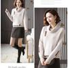 Women's Large Neckline Turtleneck Sweater Autumn Winter Thickened Loose Pullover Knit Jumper