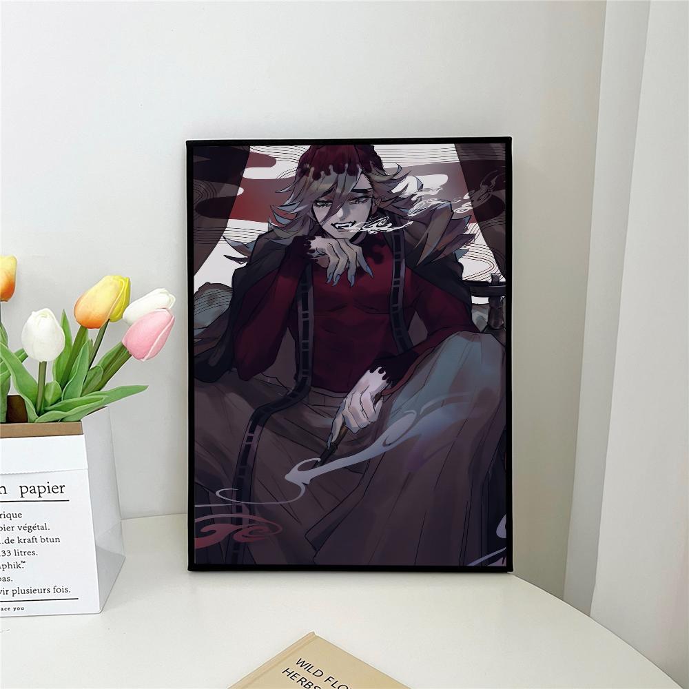1pc Demon Slayer D-Douma Self-adhesive Art Poster Waterproof Paper Sticker Coffee House Bar Room Wall Decor