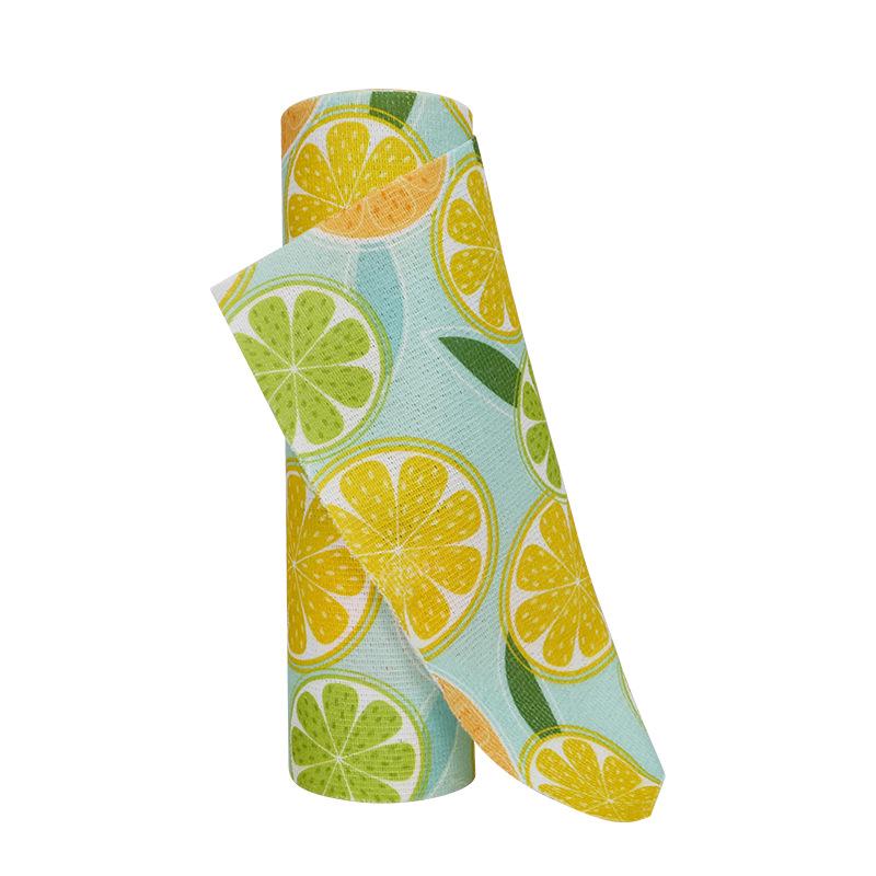 New Dual-Use Polyester Dishcloth: Printed, Tearable & Absorbent for Kitchen Cleaning