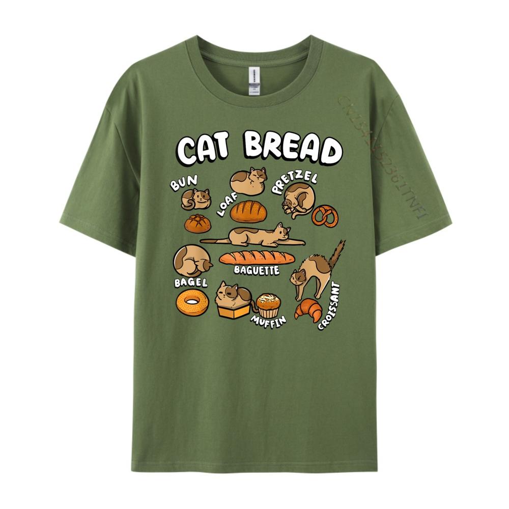 

Cat Bread Foodie Kittten Pet Owner Loaf Lover Cat Brand Clothing Band Tshirts Outdoor Teeshirt T Shirt Men 4XL