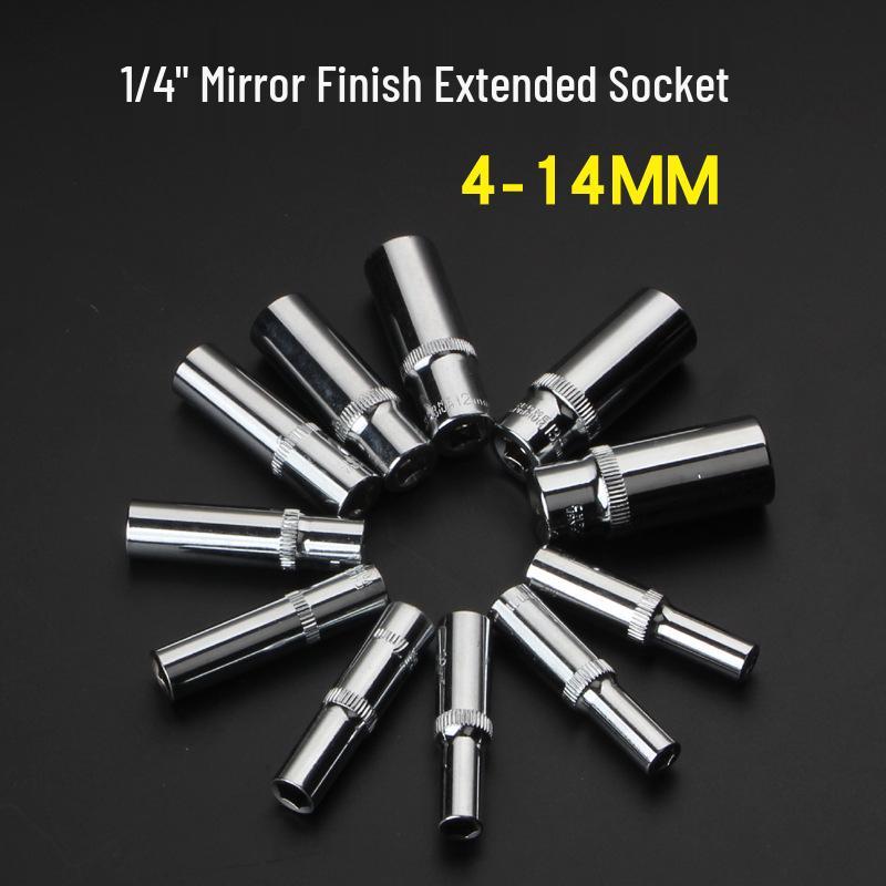 Hex Long Chrome Vanadium Steel Socket Set for Auto Repair Extended Socket 5MM
