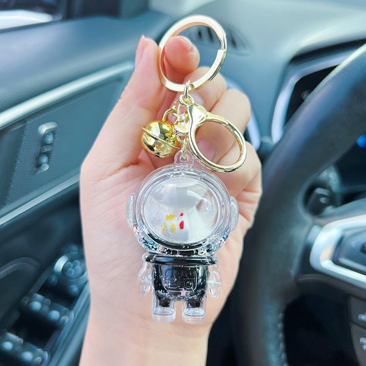 Astronaut Sand Liquid Keychain Unique Space Themed Key Ring For Keys Bags And