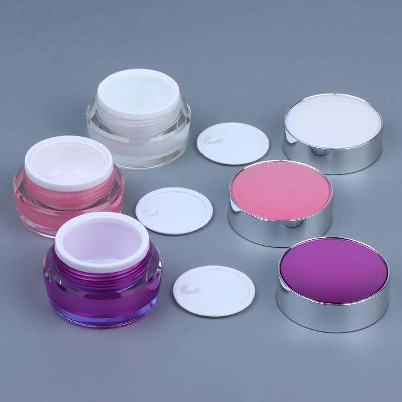 1Pcs Acrylic White Pink Purple Eyeshadow Box 5G-30G Eye Cream Jar Empty Face Cream Bottle Thickened Cream Box Cosmetic Container