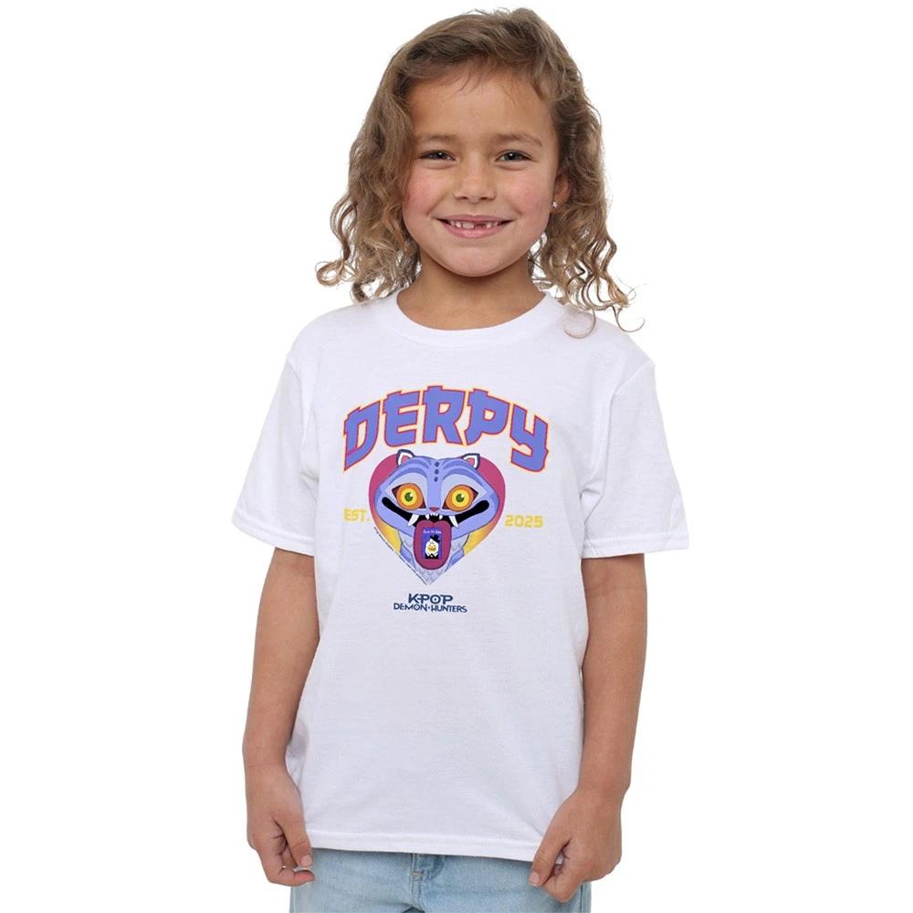 

Kpop Demon Hunters - Derpy Collegic Kids T-shirt, White 150