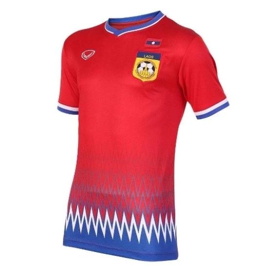 LAOS FUSSBALL SOCCER NATIONALMANNSCHAFT TRIKOT SHIRT HOME FAN Aufdruck Schnelltrocknend Kurzarm Uniform Logo Sport
