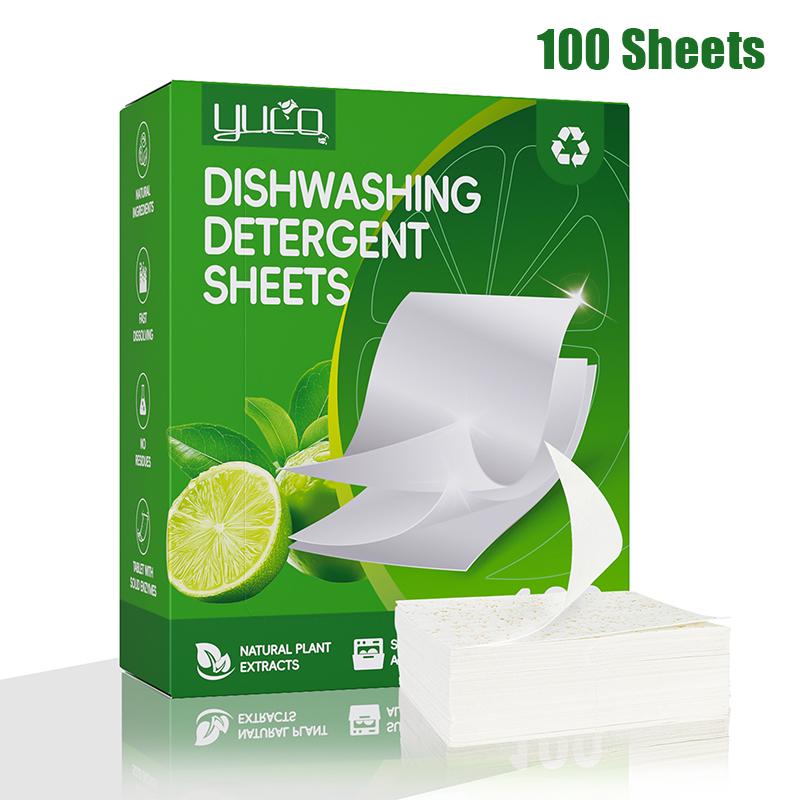 Premium Dishwasher Cleaning Kit; 30/100 Detergent Tablets; Deodorizer for Oil Dirt Removal; Dishwashing Sheets