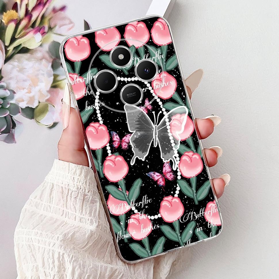 For Xiaomi Redmi 14C Casing Fashion Heart Cat Cover 6.88" Soft TPU Phone Protective Shell For Xiaomi Redmi 14R 14C Cases Coque