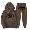 Set Felpa Streetwear Uomo Donna Outfit Casual Felpa con Grafica Stampata Syna Tuta