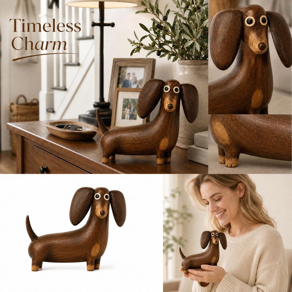 Dog Desktop Figurine Ornament for Home Bookshelf Decor