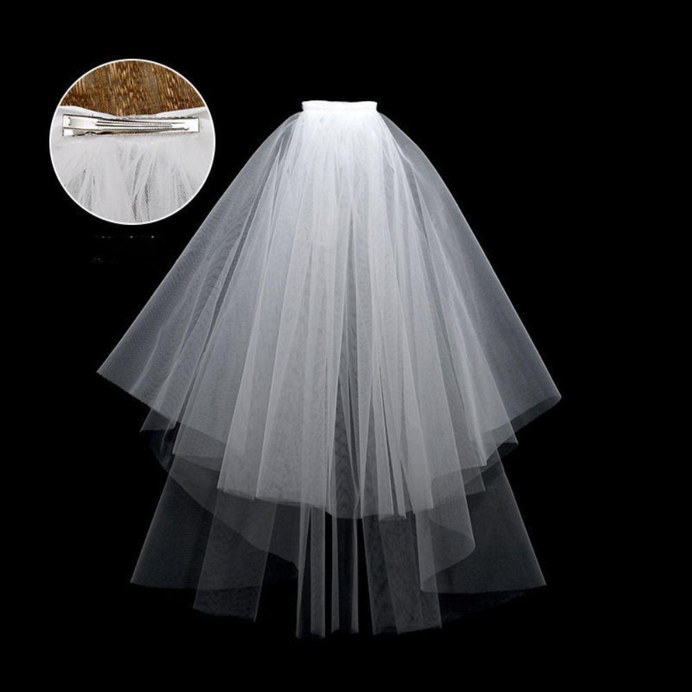 Flower Bridal Veil Pearl Wedding Gauze Wedding Marry Veil  Bride Accessories