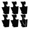 Creative Black Portrait Display Velvet Jewelry Mannequin Pendant Organizer Bust Pendant Window Display Jewelry Display Stand