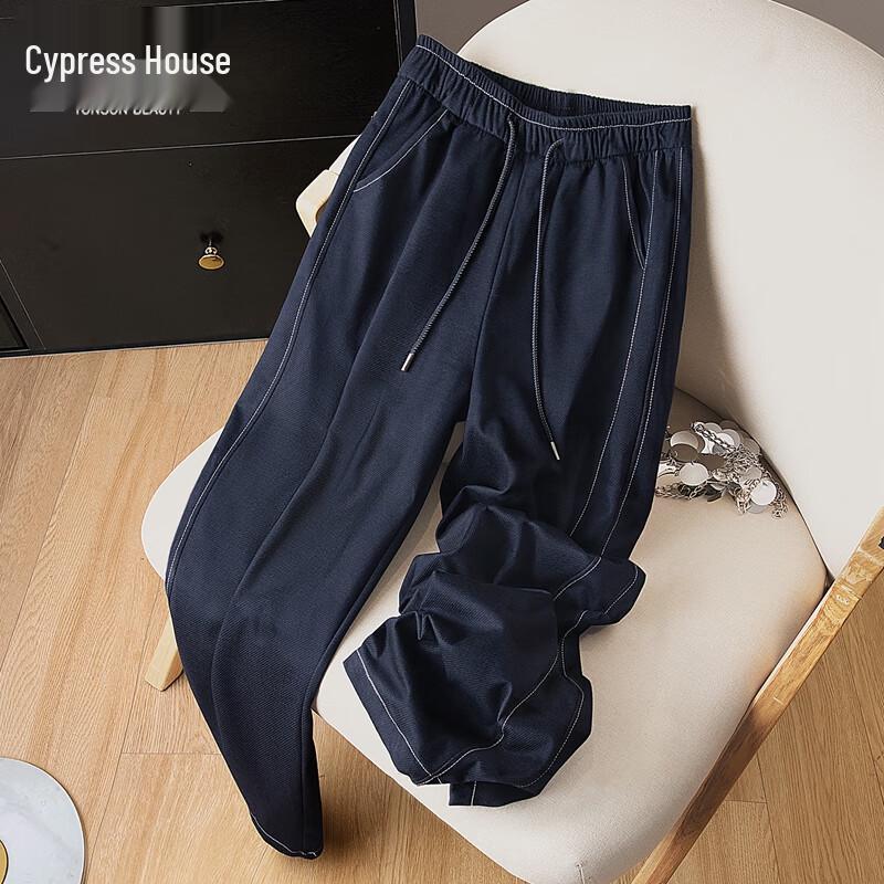 

Women s Draped Elastic Waist Wide-Leg Casual Pants M