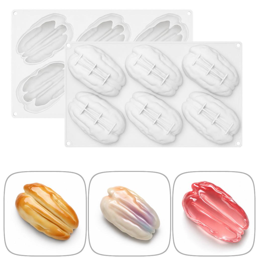 3 6 12 15-Cell Pecan Nuts Design Silicone Chocolate Mold Food Grade Mousse Cake Mould Pastry Tools Kitchen Dessert Bakeware
