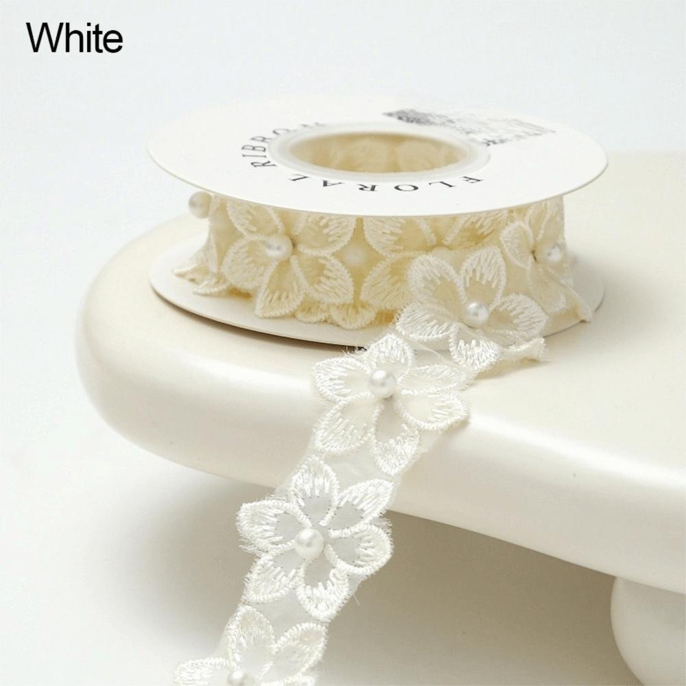 New DIY Sewing Supplies Embroidered Lace Ribbon Wedding Dress Quality Flower Trim Home Decor Beaded Fringe Lace Flower Wrapping