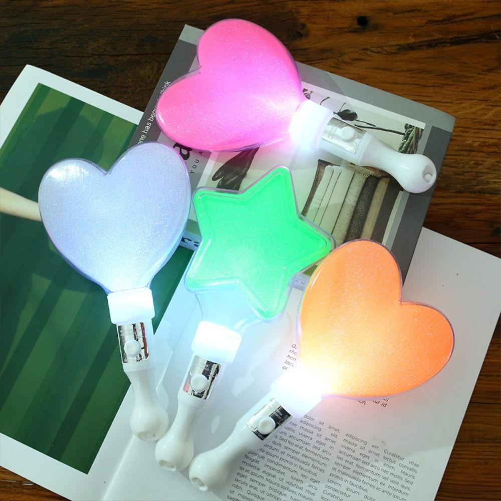 Star Heart LED Glow Stick Mini Concert Light Stick LED Glow Luminous Stick  Music Festival