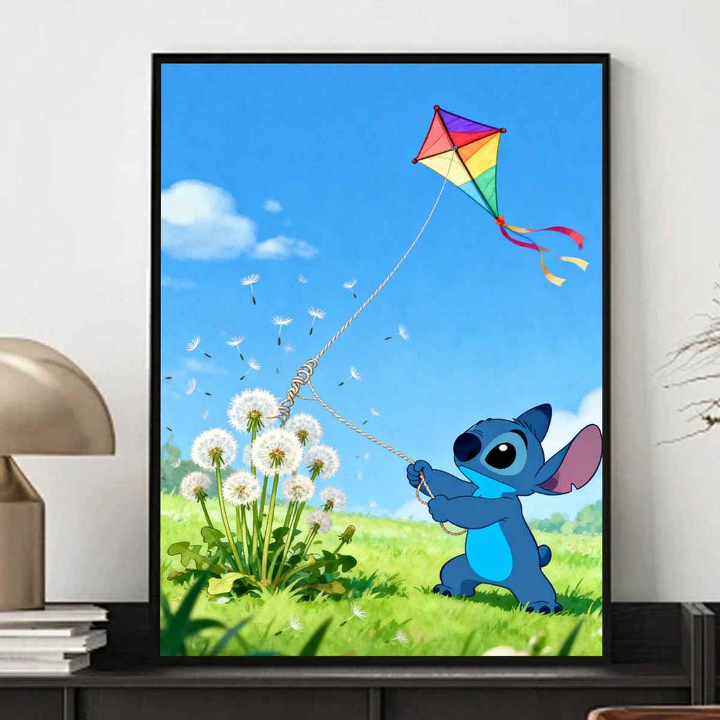 Diamond Painting Set Disney Full Diamond 5D Stitch Kite Flying Dandelion Art Home Decoration Creative Handicrafts