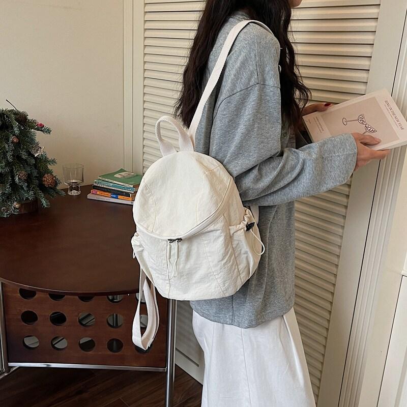 Schoolbag1011 Spring New Canvas Backpack Women's Casual Korean Version Ins Large Capacity Travel Bag College Sports Schoolbag Men