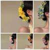 Headwear Bohemian Flowers Hairpin Thai Style Chignon Hair Clips Elegant Floral Hair Comb  Bride