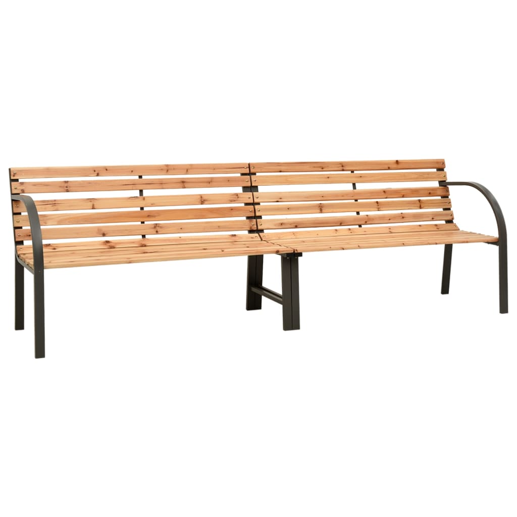 Doppel-Gartenbank, 225 cm, Massives Tannenholz