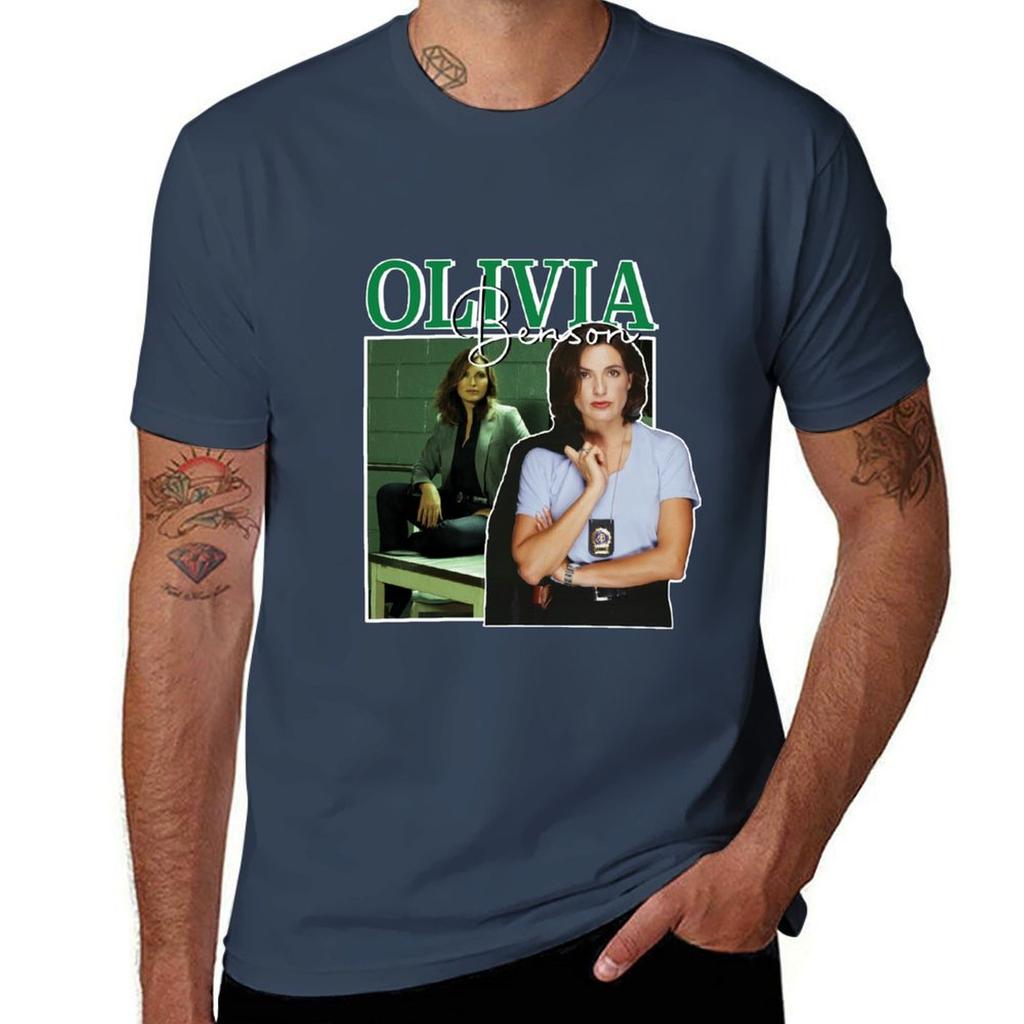 Olivia Benson Vintage T-Shirt Sportlich Atmungsaktiv Kurzarm T-Shirt