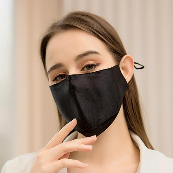 Women's 100% Mulberry Silk Sun Mask - Breathable, Anti-UV, Double Layer, Full Face Coverage for Summer Cycling.