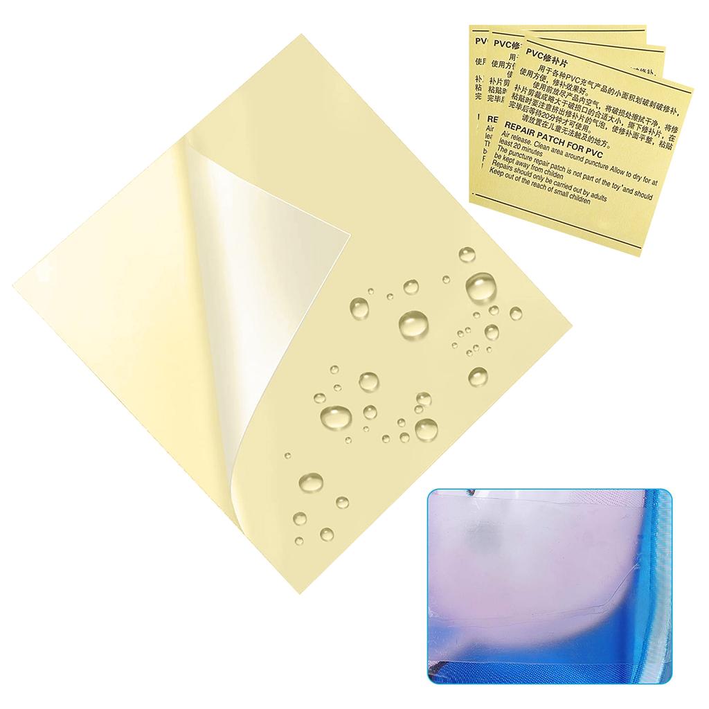 10 Pieces Iatable Patch Repair Kit Self-Adhesive Vinyl Repair Patch Transparent PVC Repair Patches For Swimming Pools
