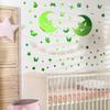 Glow in the Dark Dinosaur Footprint Wall Stickers for Kids Bedroom Removable Self Adhesive DIY Home Decor Decals for Nursery Playroom
