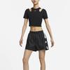 Nike Women'ss Logo Print Woven Shorts Black DQ3355-010