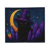 Halloween Black Cats Flannel Blankets Witchy Spooky Novelty Throw Blanket for  Sofa Bedding Lounge 150*125cm Bedspreads