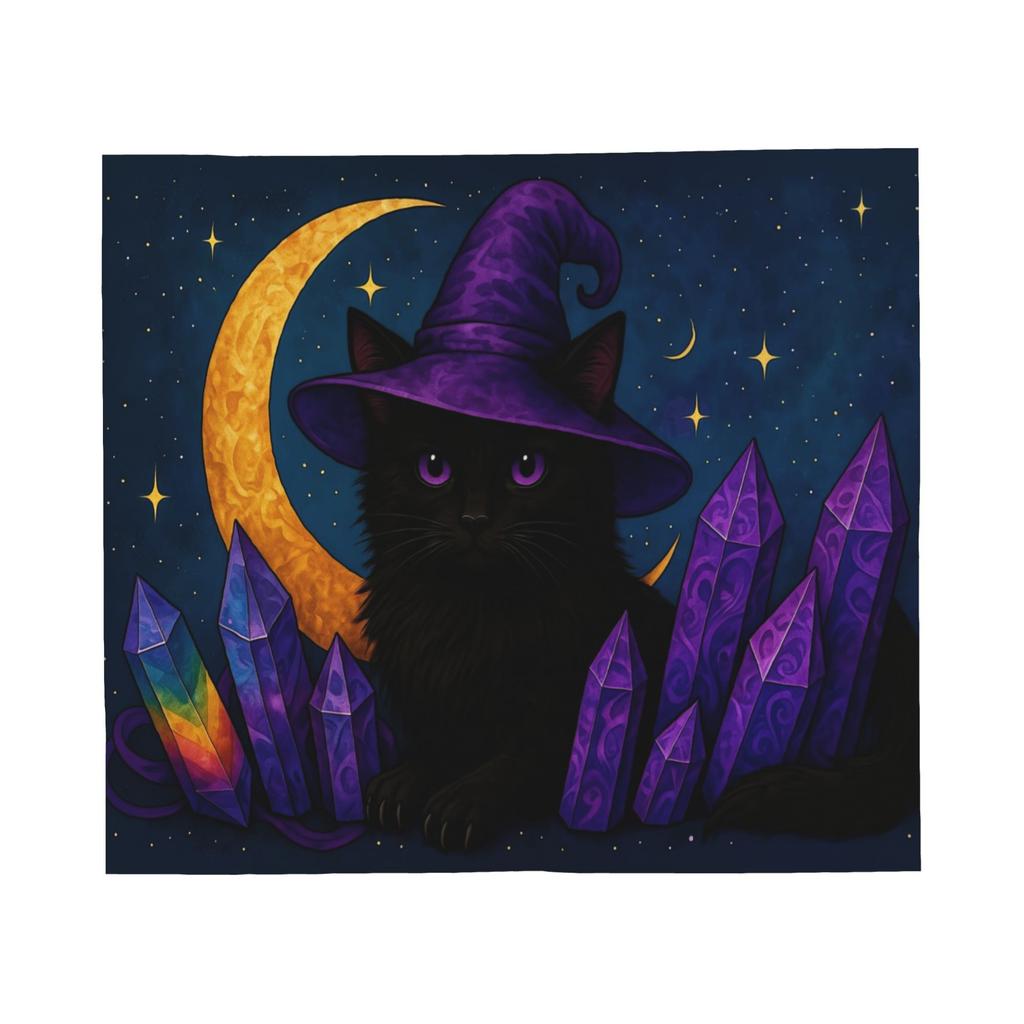 Halloween Black Cats Flannel Blankets Witchy Spooky Novelty Throw Blanket for Sofa Bedding Lounge 150*125cm Bedspreads