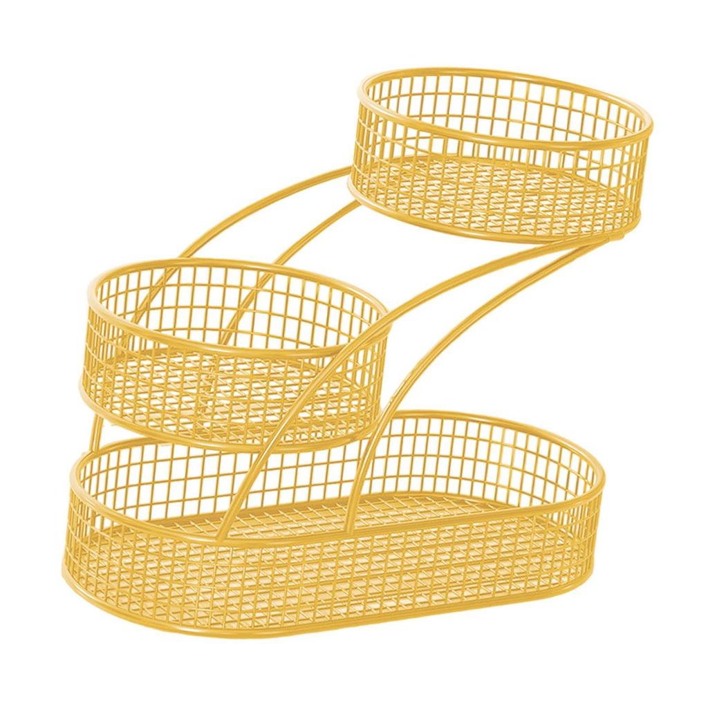 3 Layers Fruit Basket Storage Rack Compact Container Tiered Display Stand Bowl for