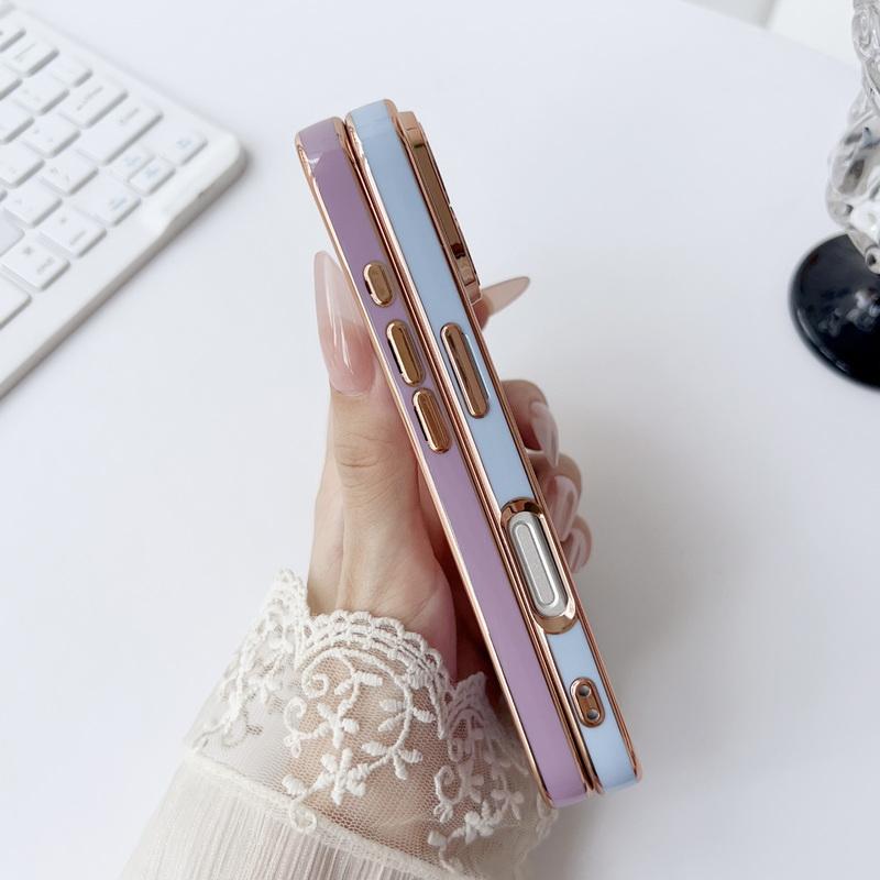 For iPhone 16 Pro 15 14 Plus 13 12 Pro Max 11 Electroplating with Lens Flims for Magsafe Magnetic Shockproof Soft Tpu Plain Color Slim Case Cover