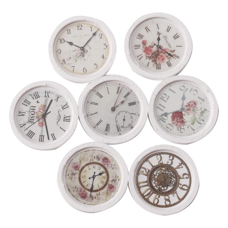 

[HGS]7Pcs Mini Wall Clock Model House Miniaturas Home Decor Play Ornament DIY Accessories[HGS]