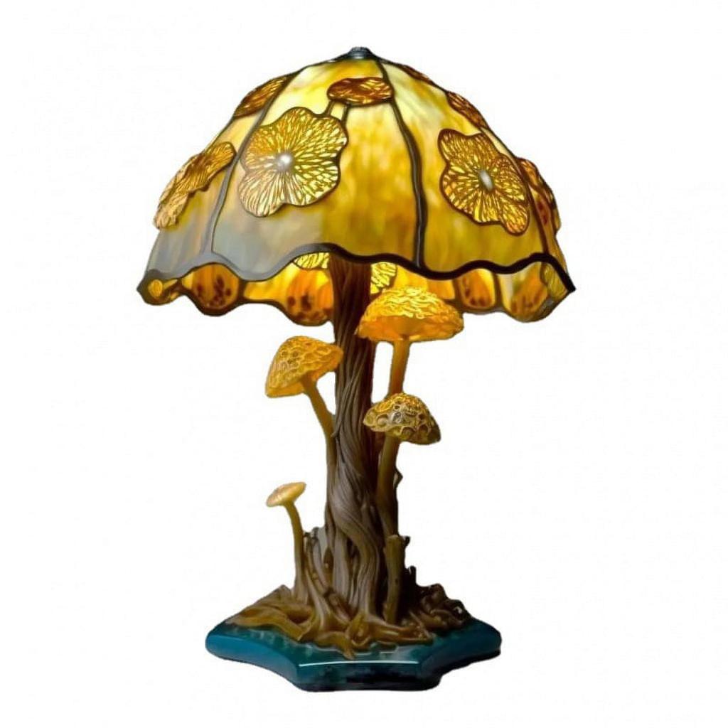 Vintage Resin Mushroom Table Lamp Plant Flower Series Snail Octopus Colorful Retro Night Light TYPE-C
