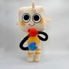 Cute Dandys World Goob Plush Toy Soft Stuffed Cartoon Character Doll Square Head Figure Collectible Home Ornament Birthday Gift for Kids and Game Fans