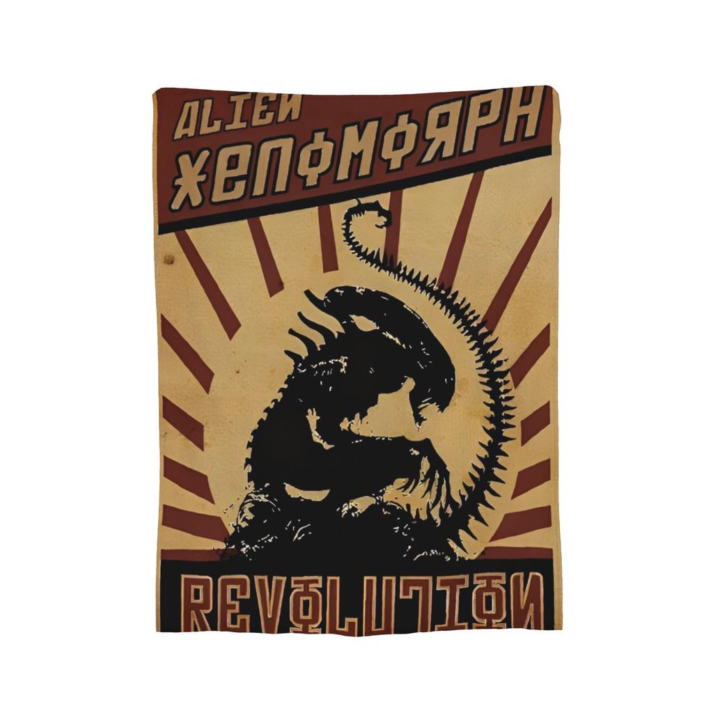 Aliens 45th Anniversary Xenomorph Blanket Coral Fleece Plush Textile Decor Space Multi-function Throw Blanket for Bedding Quilt