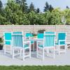 VidaXL Low Back Chair Cushions 6 Pcs Turquoise Fabric 361339