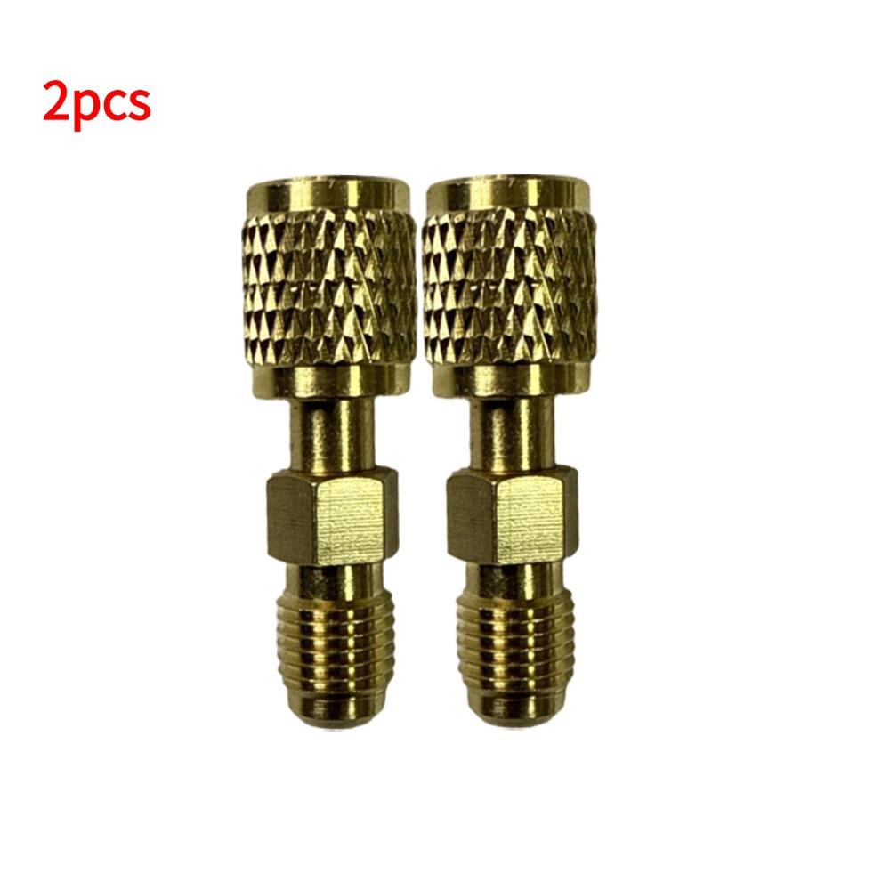 Mini R32 R454B Refrigerant Brass Adapter 1/4" Female To 1/4" Durable R32 Thread Adapter Quick Couplers for R32/R454B Connector