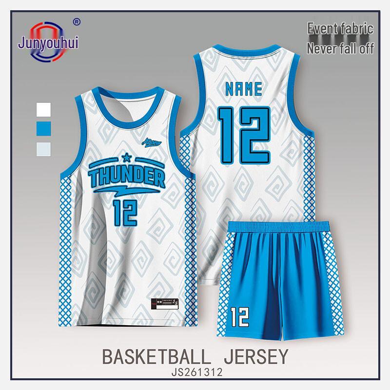 Junyouhui Digital Print Basketball Uniform Set M