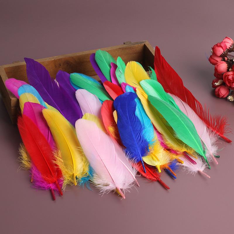 50Pcs Shellfish Feather Goose Feather Diy Handmade Jewelry Accessories Handicrafts Cat Toys Decorative Feathers