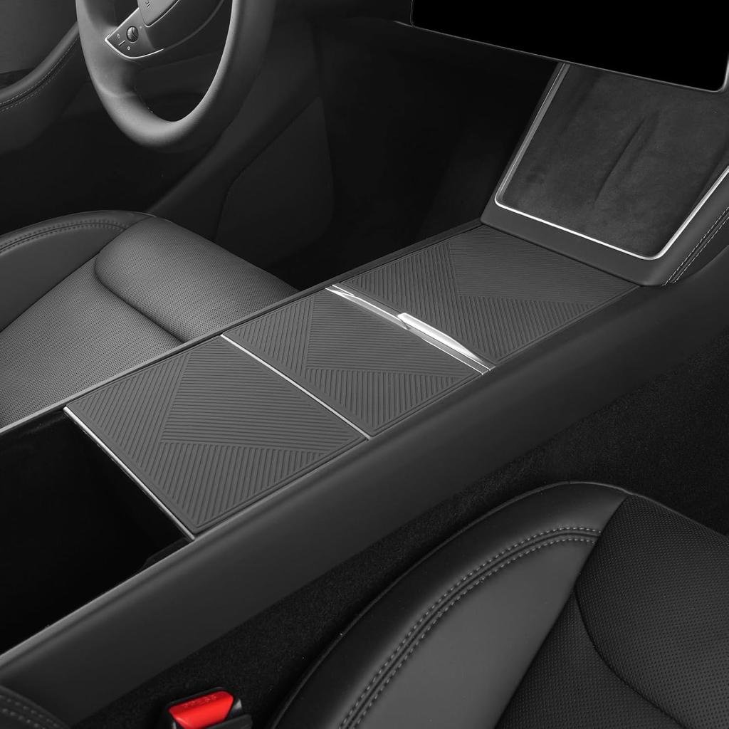 Center Console Silicone Wrap Kit for Tesla Model 3 2024-2025 / Model Y 2025, Tesla Center Console electrostatic adsorption Cover for Model 3/Y